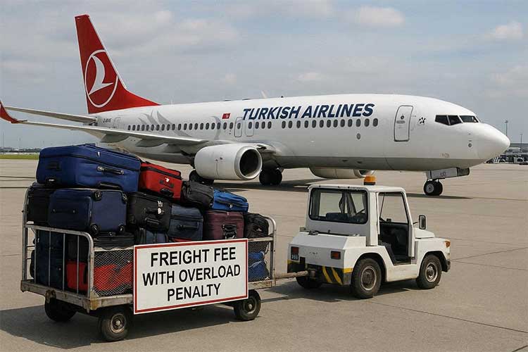 هزینه اضافه بار ترکیش