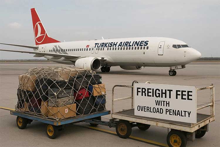 هزینه اضافه بار ترکیش