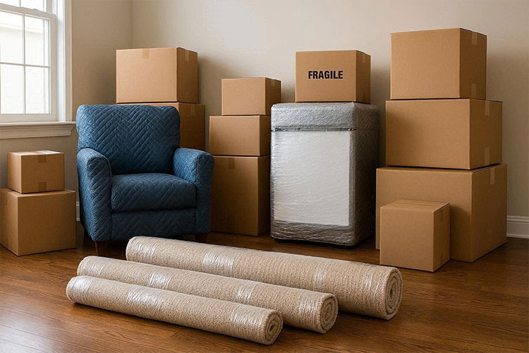 بسته بندی اثاثیه برای مهاجرت