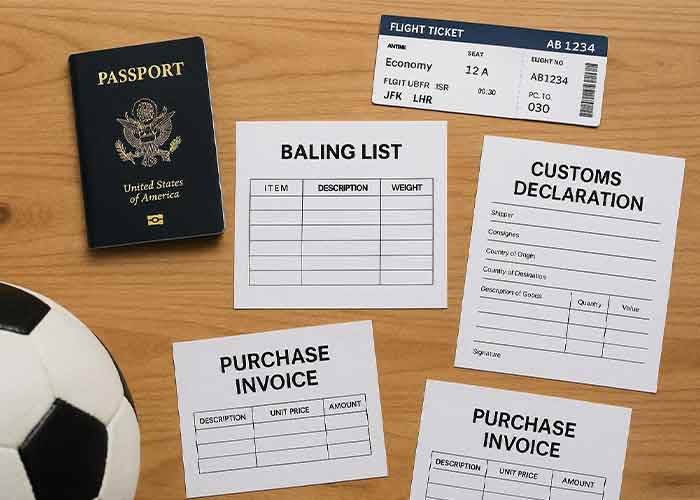 مدارک مورد نیاز برای فریت تجهیزات ورزشی