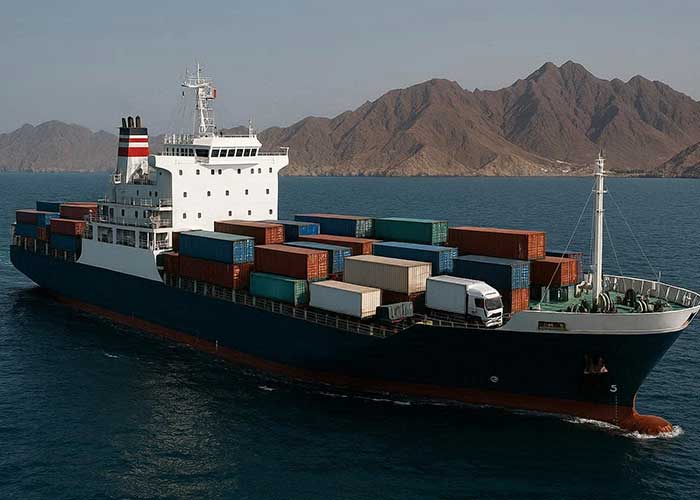 حمل بار با لنج و کشتی به بنادر عمان